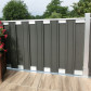 Elephant schutting laag composiet Design antraciet met blank aluminium frame (180 x 93 cm)