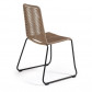 La Forma stoel Meagan | grijs staal met gevlochten polyester touw beige