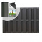 C-Wood Tuinhek set composiet Bari antraciet met antraciet aluminium frame (7,54 mtr)