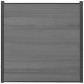 C-Wood Schutting composiet Como grijs met antraciet aluminium kader (180 x 180 cm)