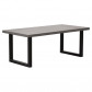 HomingXL Eettafel betonlook | U-poot zwart gepoedercoat staal | 220 x 100 cm | Bladdikte 5 cm