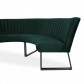 HomingXL Eetkamerbank - Hengelo - geschikt voor ronde tafel 150 cm - stof Element groen 12