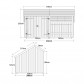 Plus Danmark Multi tuinhuis met dubbele deur / open 10,5 m2 onbehandeld 248 x 432 x 250 cm