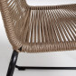 La Forma stoel Meagan | grijs staal met gevlochten polyester touw beige