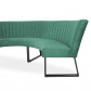 HomingXL Eetkamerbank - Hengelo - geschikt voor ronde tafel 130 cm - stof Element turquoise 15