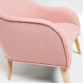 La Forma stoel Lobby | roze Varese stof met houten poten