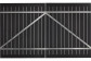 Plus Danmark dubbele poort vuren | Port rechte poorten zwart (300 x 180 cm) ruw incl. beslag