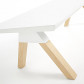 La Forma salontafel Stick | wit afgelakt mdf met essenhouten poten (120 x 60 cm)