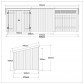 Plus Danmark Multi tuinhuis met dubbele deur/dicht/open 14 m2 onbehandeld incl dakleer/alu strips 218 x 635 x 220 cm