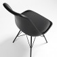 La Forma stoel Lars | zwarte kuipstoel met zwarte metalen poten