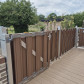 C-Wood Tuinhek set composiet Stijl bruin met blank aluminium frame (7,54 mtr)