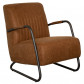 HomingXL Industriële fauteuil Lunar | lederlook Missouri cognac 03 | 78 cm breed