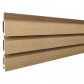 C-Wood Zelfbouw schutting composiet Rhombus Triple teak - zwart alu accessoires (180 x 200 cm)