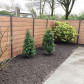 C-Wood Zelfbouw schutting composiet Modular bruin gevlamd - antraciet alu accessoires (180 x 180 cm)