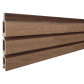 C-Wood Zelfbouw schutting composiet Rhombus Triple bruin gevlamd - wit alu accessoires (180 x 200 cm)