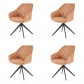 Bo Lundgren Eetkamerstoel - Collins - lederlook Soft cognac - 4 stuks - voorkant
