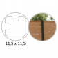 HomingXL Paal beton met sleuf | hoekpaal 11,5 x 11,5 cm antraciet