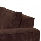 HomingXL hoekbank Zumba chaise longue links | stof Ribcord bruin 123 | 1,92 x 2,82 mtr breed