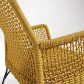 La Forma stoel Novak | donkergrijs gepoedercoat staal met gevlochten polyester touw geel