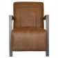 HomingXL Industriële fauteuil Rosetta | pilotenleer Niagara cognac 06 | 64 cm breed