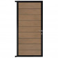 C-Wood Tuindeur aluminium zwart frame Modular - composiet bruin gevlamd (90 x 200 cm)