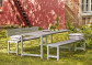 Plus Danmark planken tafel vuren geimpregneerd | Plankesaet grijsbruin 77 x 186 x 72 cm