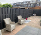 C-Wood schutting composiet Bari antraciet met antraciet aluminium frame (180 x 180 cm)