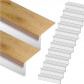 Stepwood Traprenovatie set - rechte trap - 12 treden SPC toplaag Licht eiken incl. witte stootborden