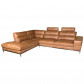 Kuka hoekbank Titan chaise longue links | leer cognac | 2,80 x 3,45 mtr breed