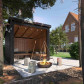 Plus Danmark Overdekt huis met hoekbank 5 m2 incl dakleer alu strips | 229 x 218 x 169/220 cm