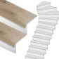Stepwood Traprenovatie set - 1 kwart draai - 15 treden SPC toplaag Natuur Eiken incl. witte stootborden