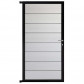 C-Wood Tuindeur aluminium zwart frame Modular - composiet wit (90 x 180 cm)