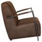 HomingXL Industriële fauteuil Venus | leer Bull bruin 15 | 66 cm breed