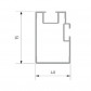 Aslon systems balk aluminium Profi 7,5 x 4 cm (4 mtr)