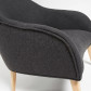 La Forma stoel Lobby | antraciet Varese stof met houten poten