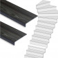 Stepwood Traprenovatie set - 1 kwart draai - 16 treden SPC toplaag Antraciet