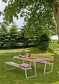 Plus Danmark picknickset lariks geolied | Zigma 1 rugleuning 190 x 176 x 73 cm