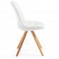 La Forma stoel Lars | wit synthetisch leer met houten poten