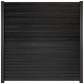 C-Wood Zelfbouw schutting composiet Rhombus Double zwart - antraciet alu accessoires (180 x 180 cm)