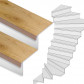 Stepwood Traprenovatie set - 2 kwart draai - 15 treden SPC toplaag Licht eiken incl. witte stootborden