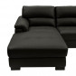 Kuka loungebank Jasmin chaise longue links | leer zwart M9812 | 1,70 x 2,50 mtr breed