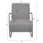 HomingXL Industriële fauteuil Lunar | leer Colorado antraciet 01 | 78 cm breed