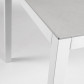 La Forma eettafel Bogen | wit aluminium frame met blad van keramisch steen Hydra Plomo (90 x 90 cm)