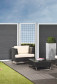 Elephant Schutting composiet Forte antraciet met blank aluminium kader (180 x 180 cm)