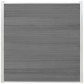 C-Wood Schutting composiet Como grijs met blank aluminium kader (180 x 180 cm)