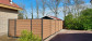 C-Wood Zelfbouw schutting composiet Modular bruin gevlamd - antraciet alu accessoires (180 x 180 cm)
