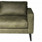 HomingXL Hoekbank Aster chaise longue links | lederlook Dalton groen 14 | 2,22 x 2,62 mtr breed