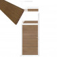C-Wood Tuindeur aluminium wit frame Mix & Match - composiet bruin gevlamd (90 x 200 cm)