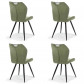 Bo Lundgren Eetkamerstoel - Cobra - lederlook Soft groen - 4 stuks - voorkant