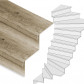 Stepwood Traprenovatie set - 2 kwart draai - 16 treden SPC toplaag Rustiek eiken incl. stootborden